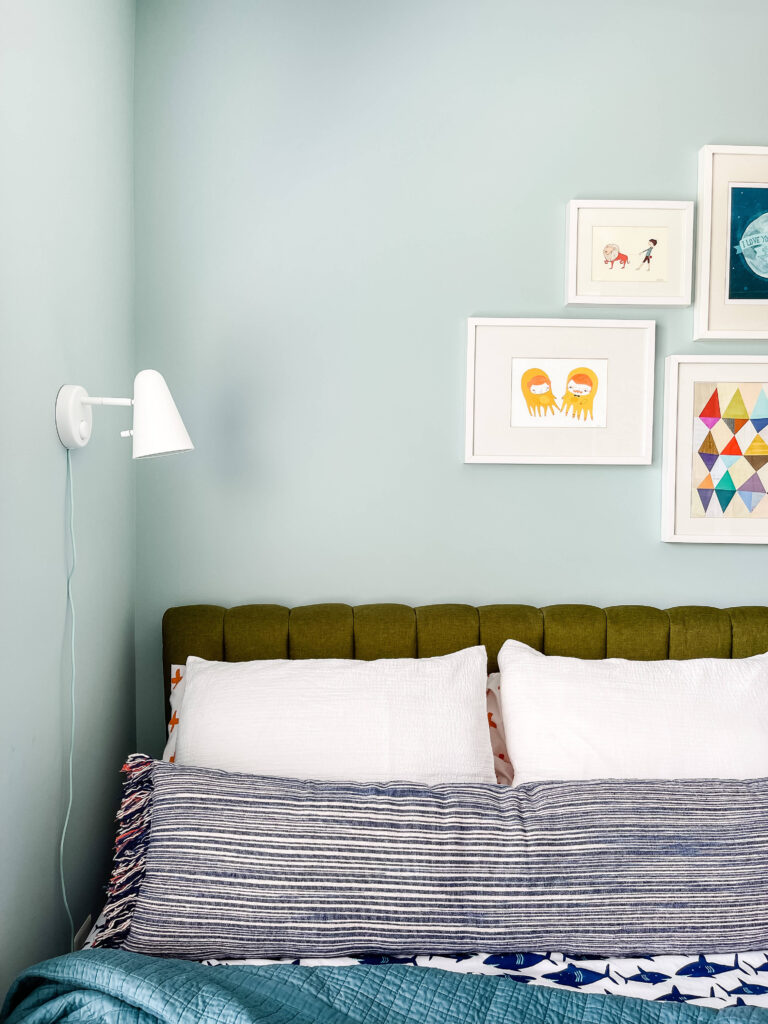 Gossamer blue bedroom