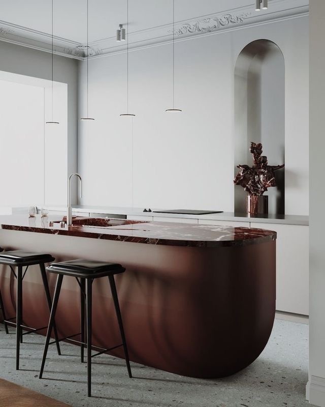 unique-curved-kitchen-island