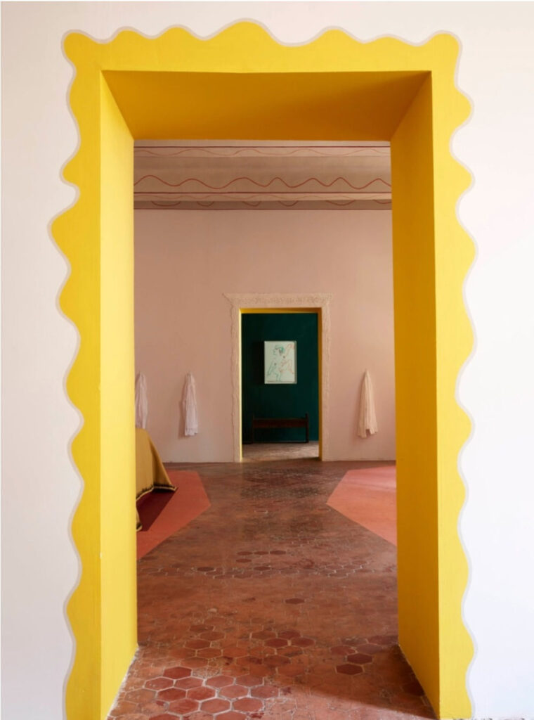 wavy-yellow-faux-door-frame