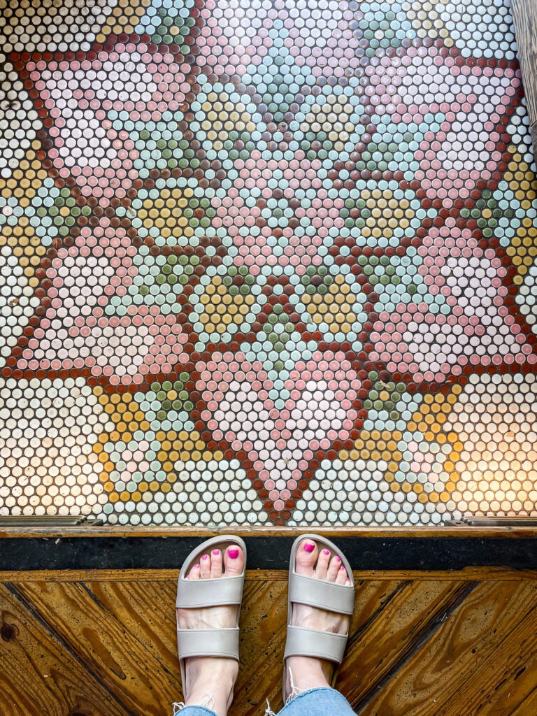 mosaic tile flower